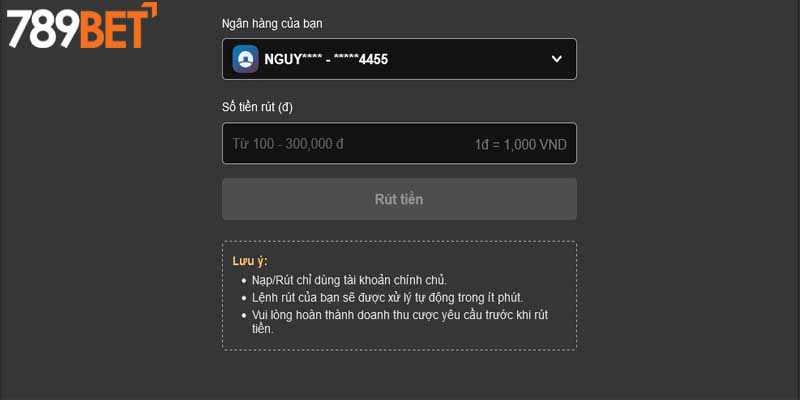 Chỉ dẫn các bước rút tiền siêu đơn giản trong giây lát